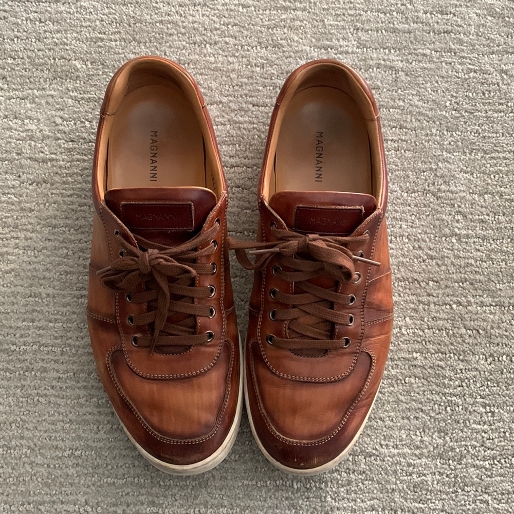 Magnanni leather sneakers - Brown - Size 10.5